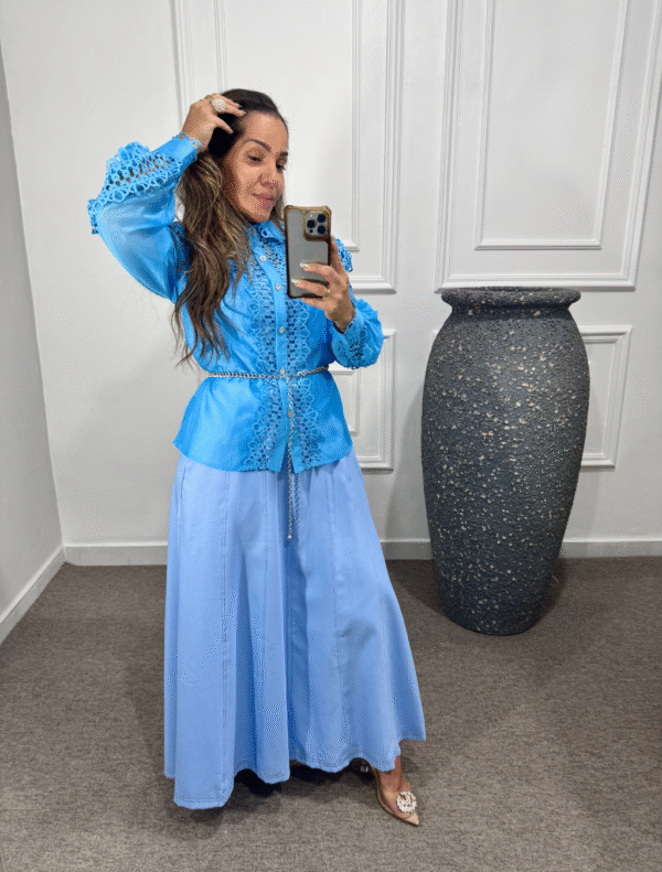Vestido longo Pesponto - Imagem 4
