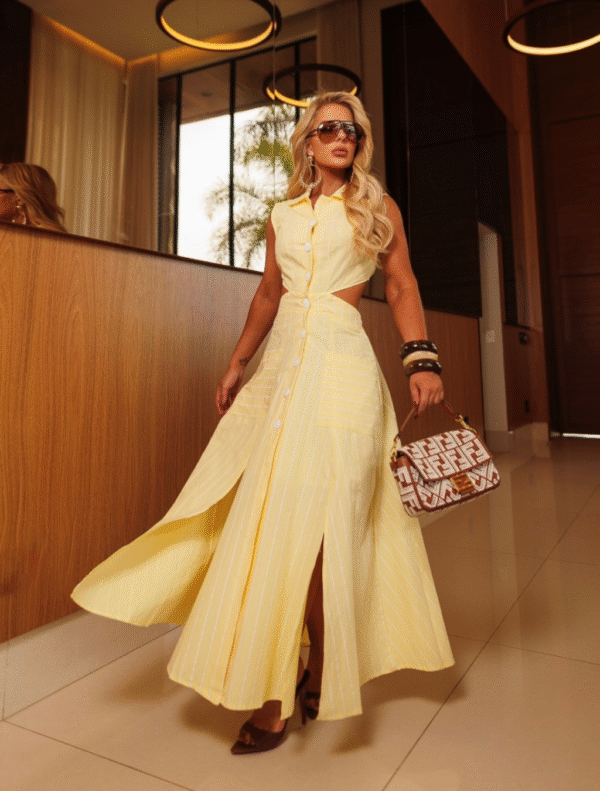 Vestido longo Recortes Baly - Imagem 6