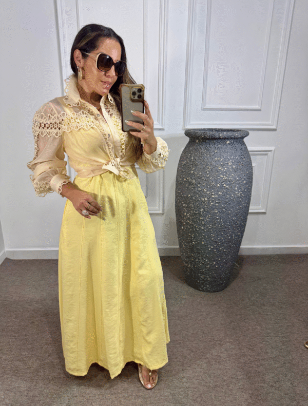 Vestido longo Pesponto - Imagem 5