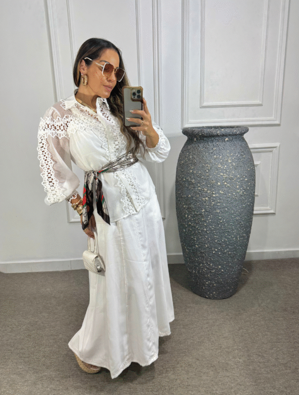 Vestido longo Pesponto - Imagem 7