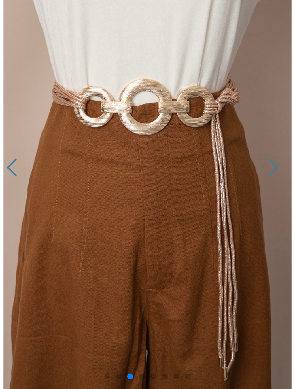 Cinto amarração  dourado