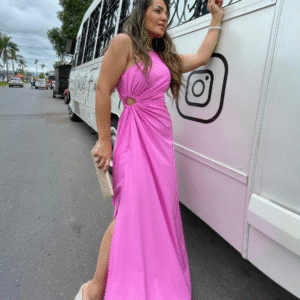 Vestido Longo Argola Lateral