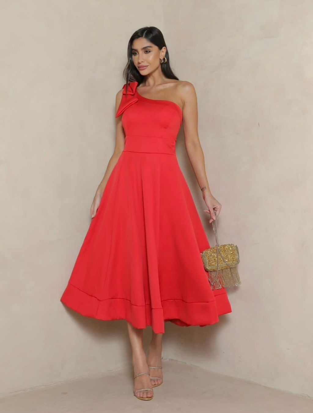 Vestido Godê Nula Manga Alfaiataria