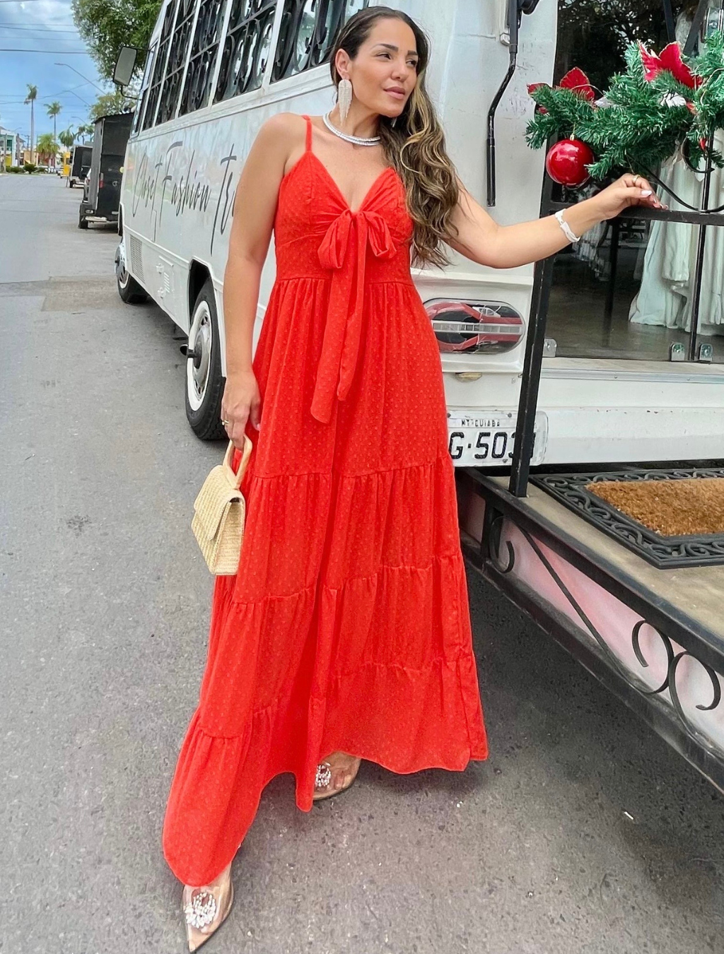 Vestido Longo Crepe Amarração - Imagem 3