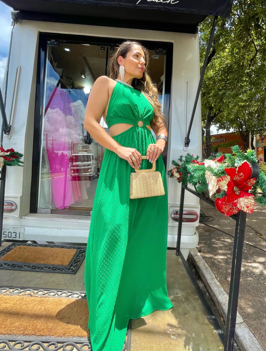 Vestido Longo Crepe Argola - Imagem 2