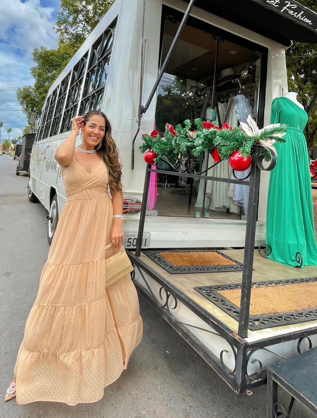 Vestido Longo Crepe Amarração - Imagem 2