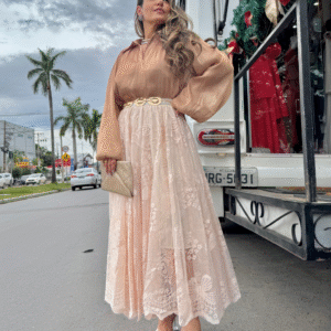 Camisa cropped acetinada