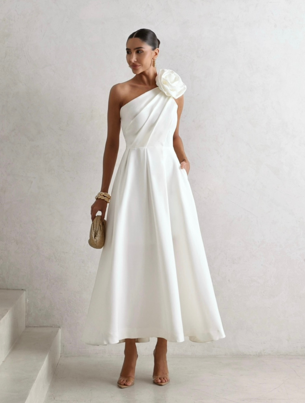 Vestido Alfaiataria godê Flor