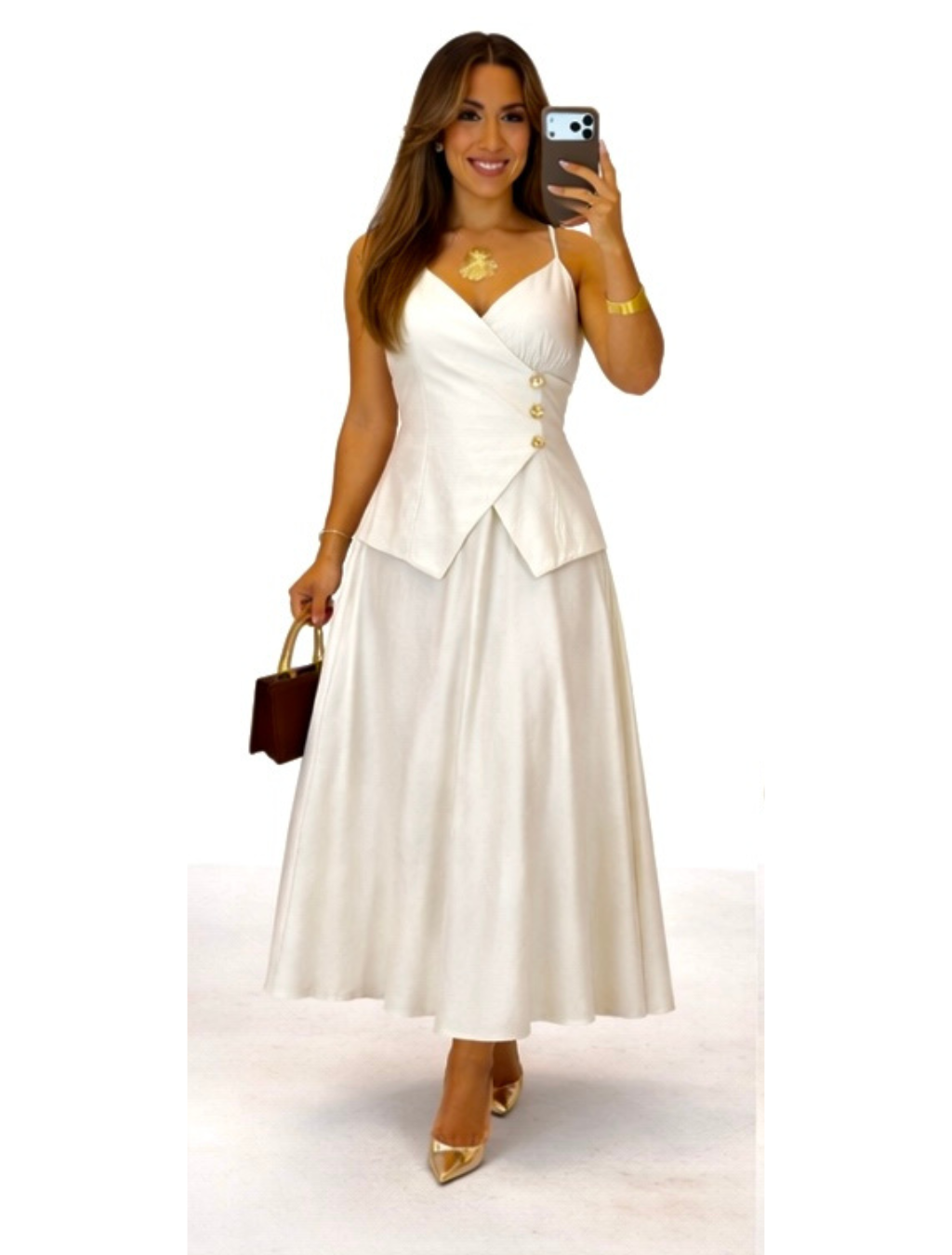 Vestido Midi Elegância Estruturada - Imagem 5