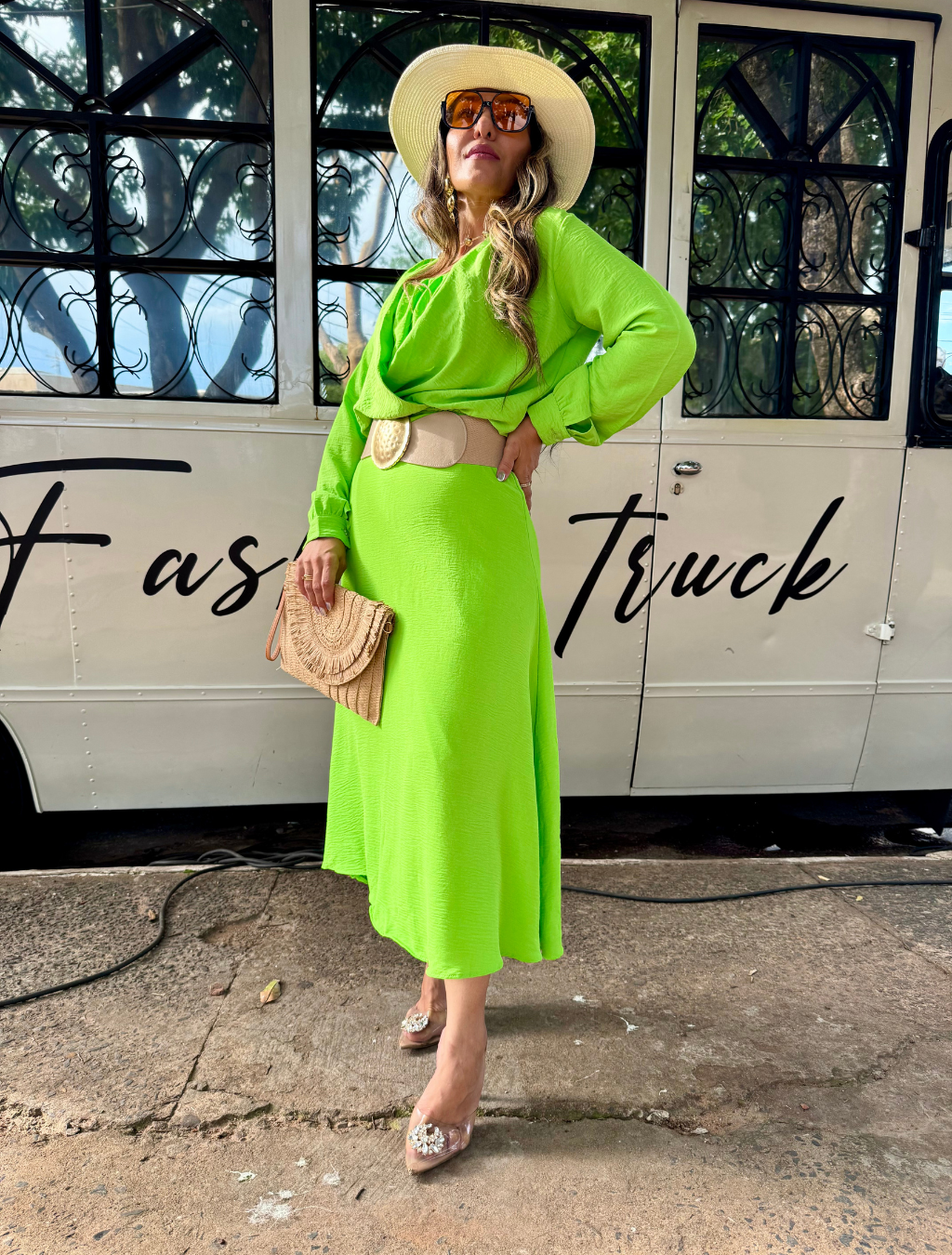 Conjunto Saia e Cropped