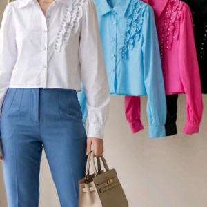 Camisa Cropped em Tricoline Importado