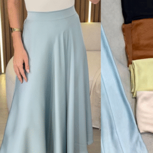 Saia Midi Cetim Godê