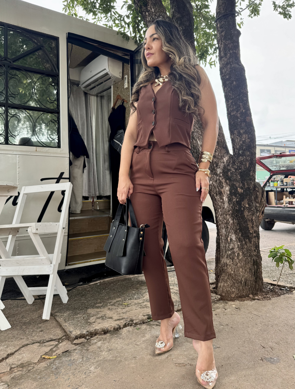 Conjunto Colete Curto